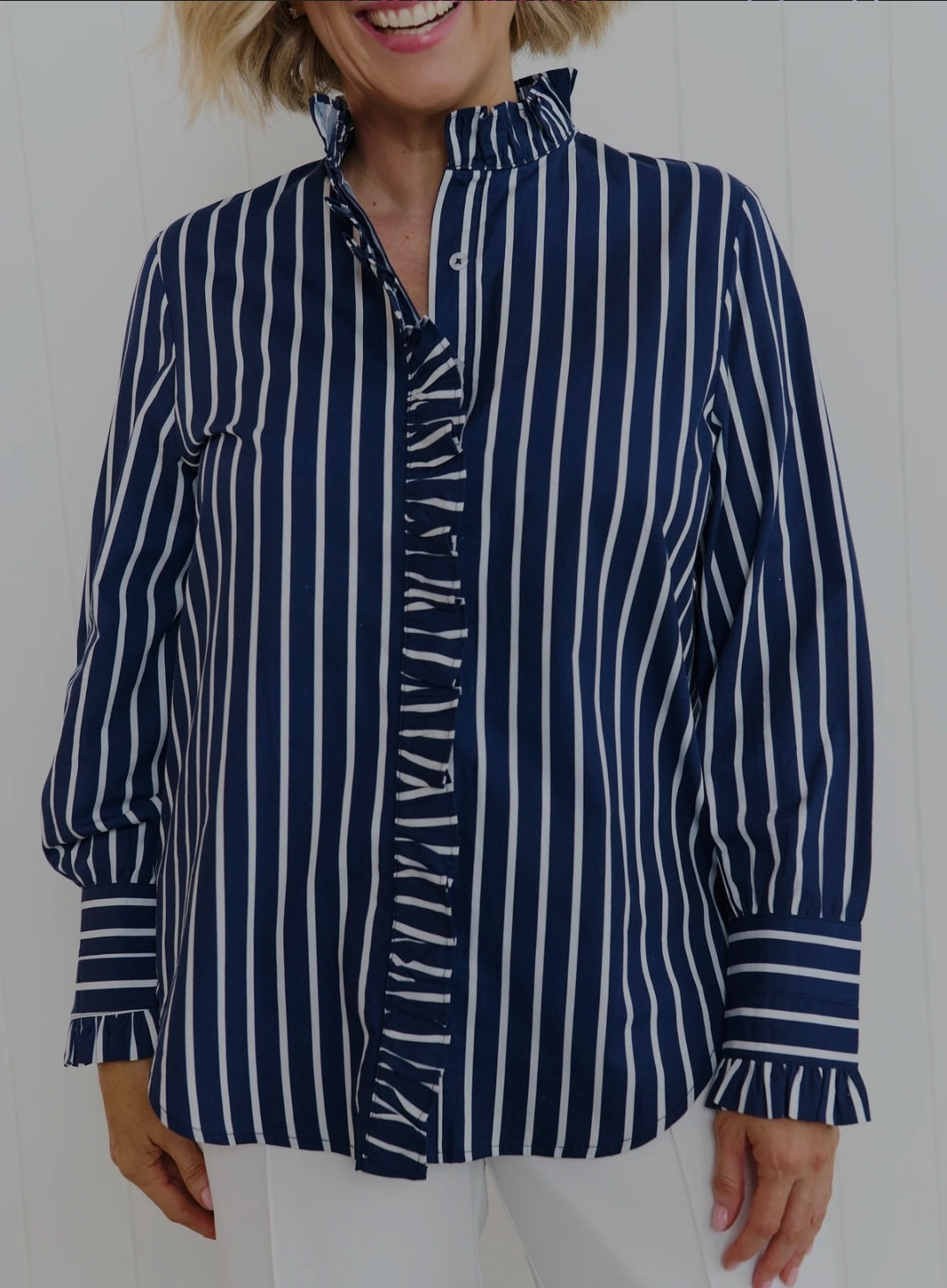 Julia Shirt Navy/White