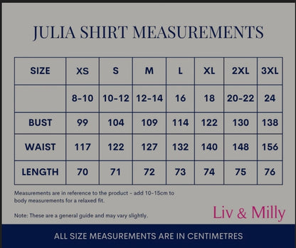 Julia Shirt Navy/White