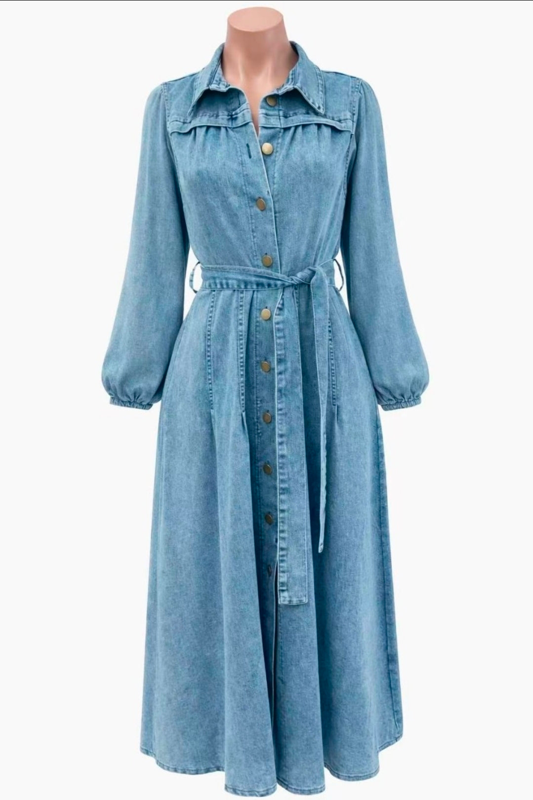 Rosie Denim Dress Wash Denim