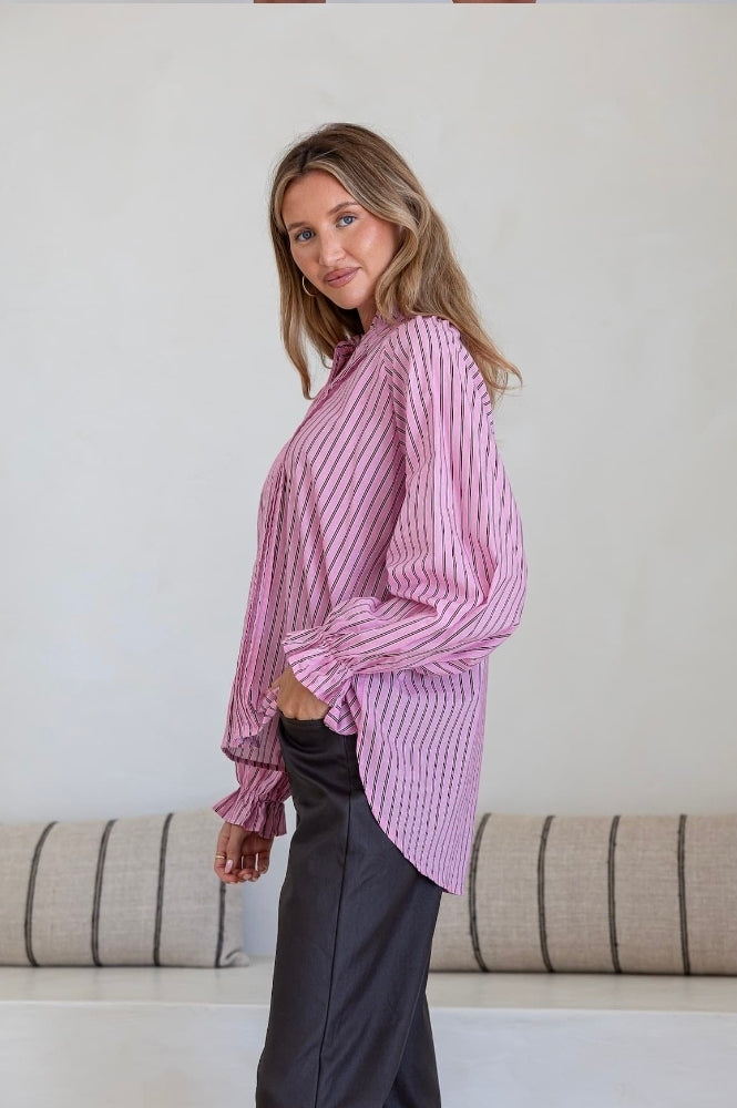 Sorrento Shirt Pink/Choc