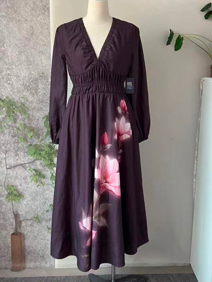 Petals Dress Chocolate