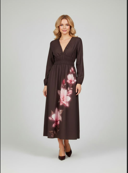 Petals Dress Chocolate