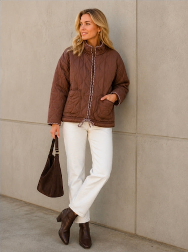 Quilted Jacket Chocolate