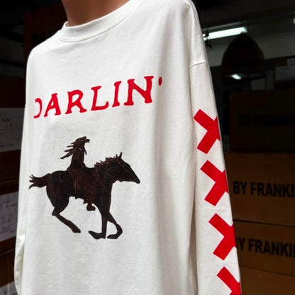 Darlin Long Sleeve Tee White