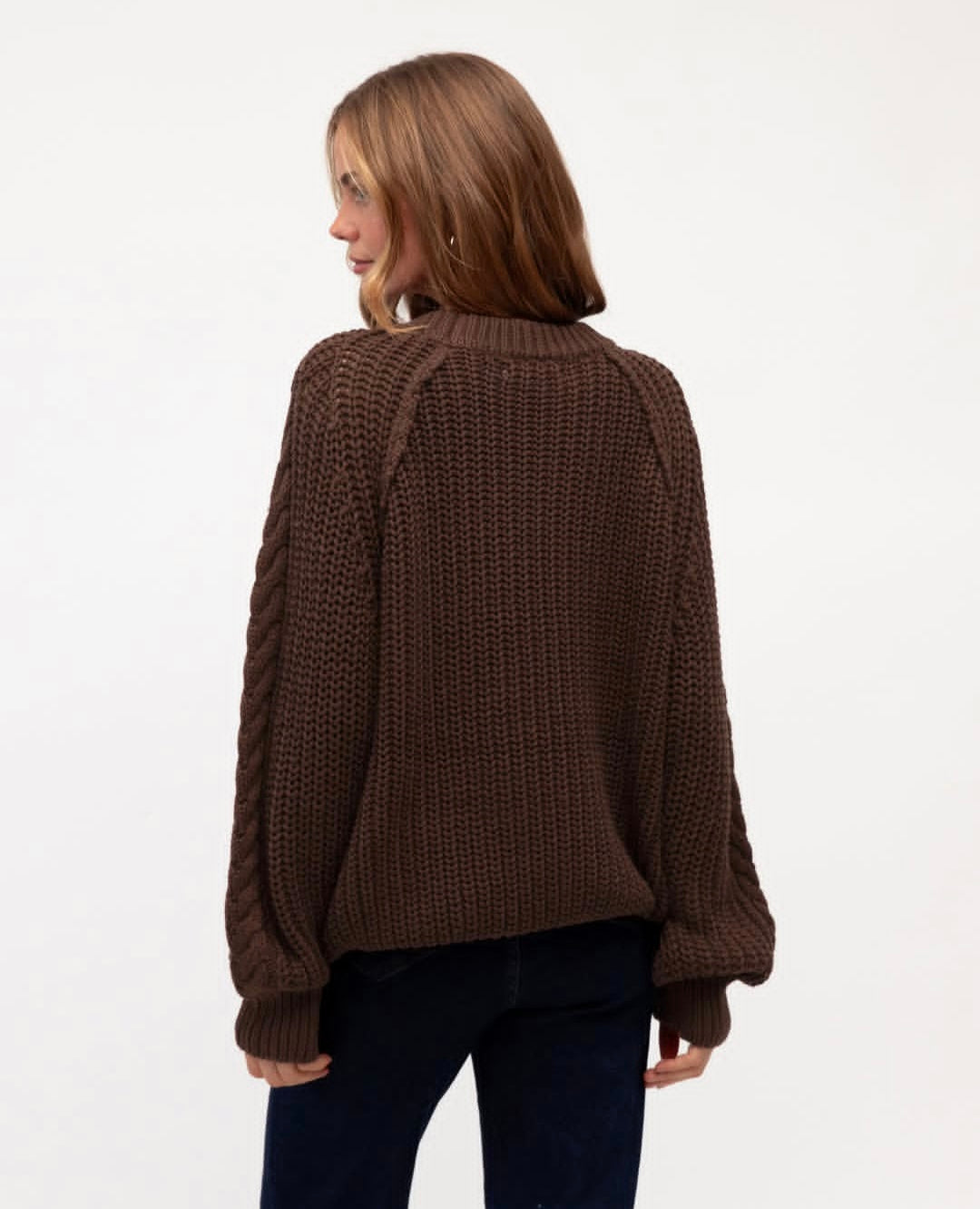 Lola Cable Knit Chocolate