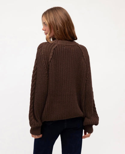 Lola Cable Knit Chocolate