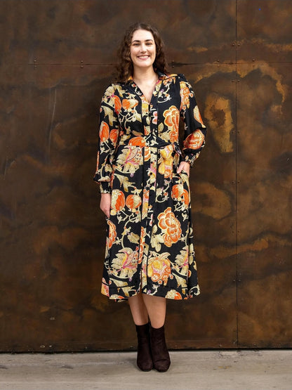 Kieron Dress Brown Floral