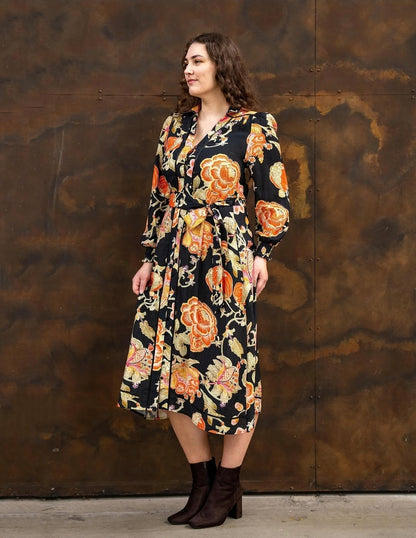 Kieron Dress Brown Floral