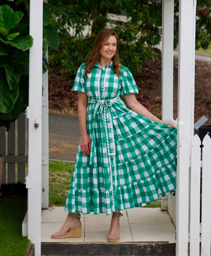 Alice Dress Green Gingham