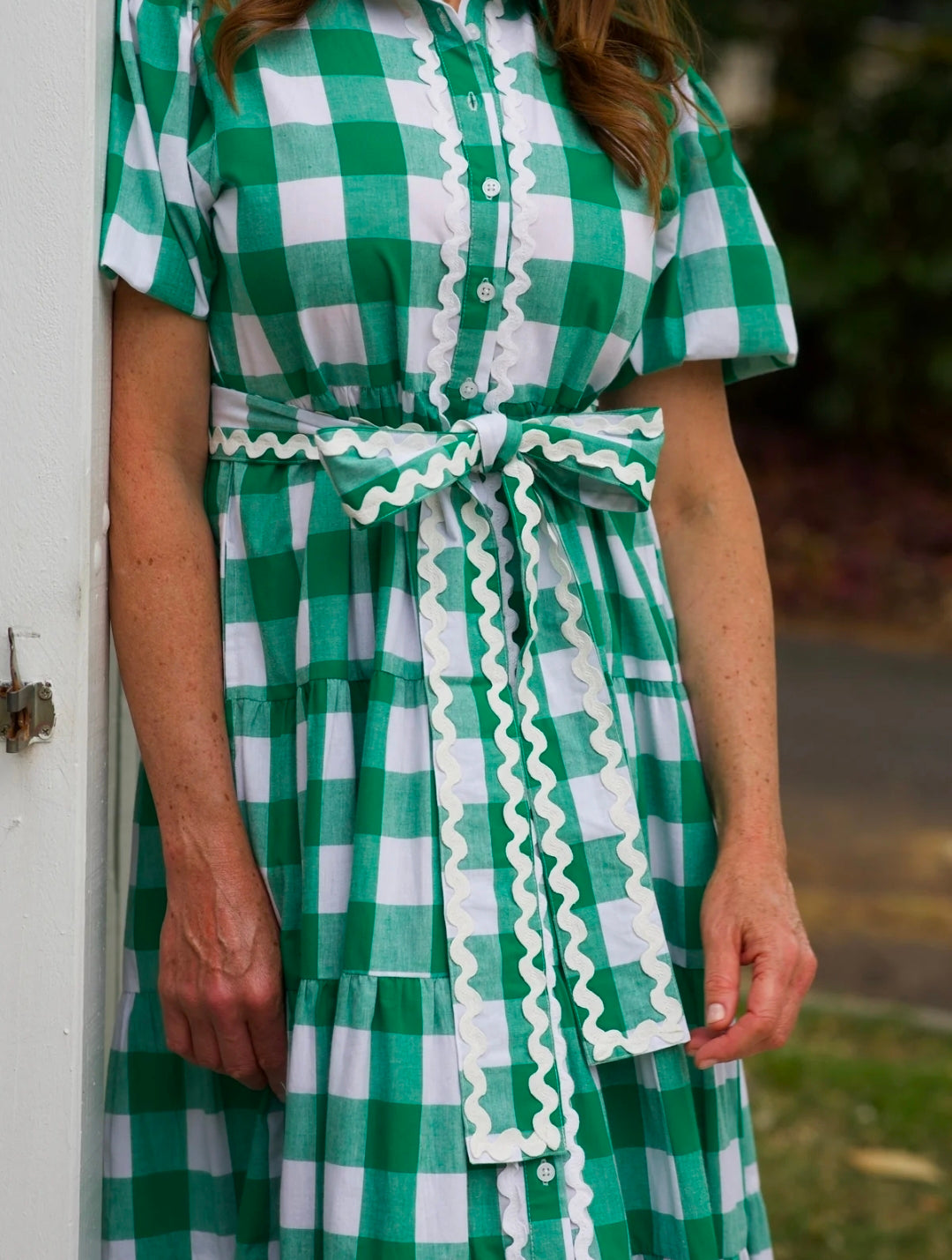 Alice Dress Green Gingham