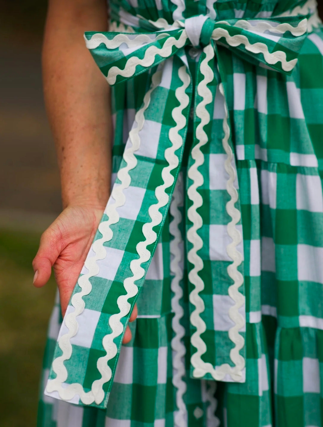 Alice Dress Green Gingham
