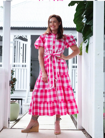Alice Dress Pink Gingham