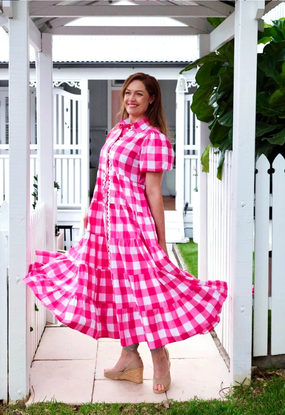Alice Dress Pink Gingham