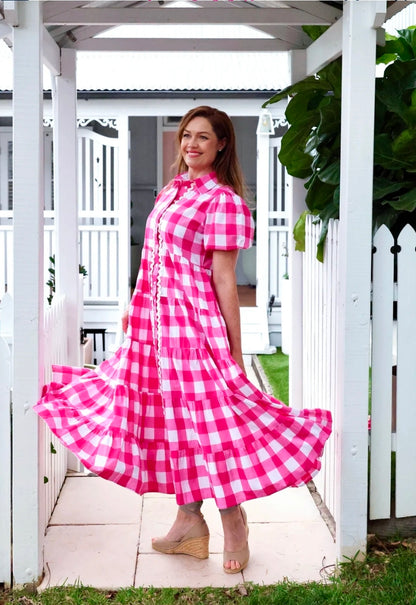 Alice Dress Pink Gingham
