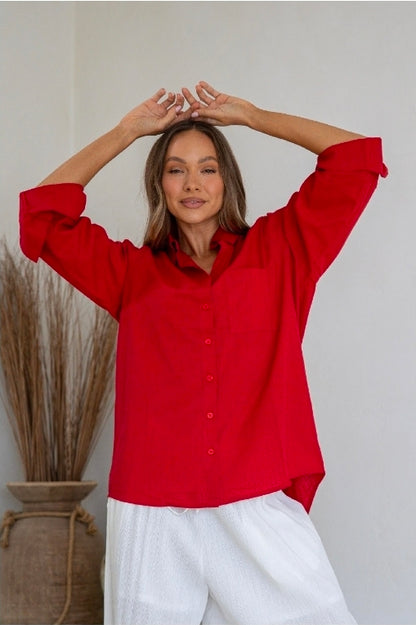 Abby Shirt Red