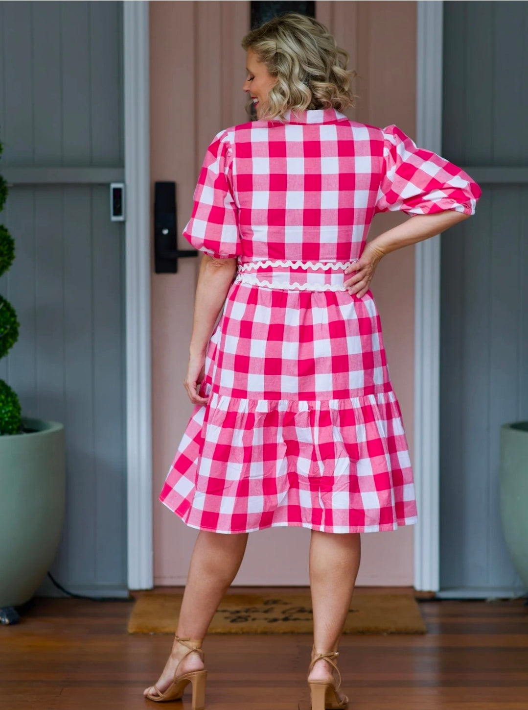 Melody Dress Pink Gingham