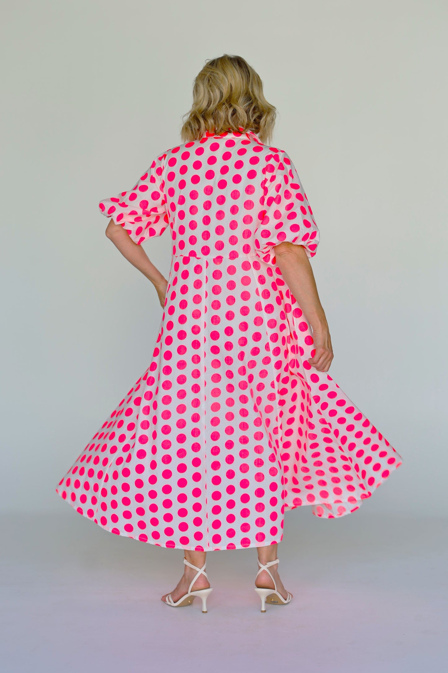 Victoria Dress Pink Spot