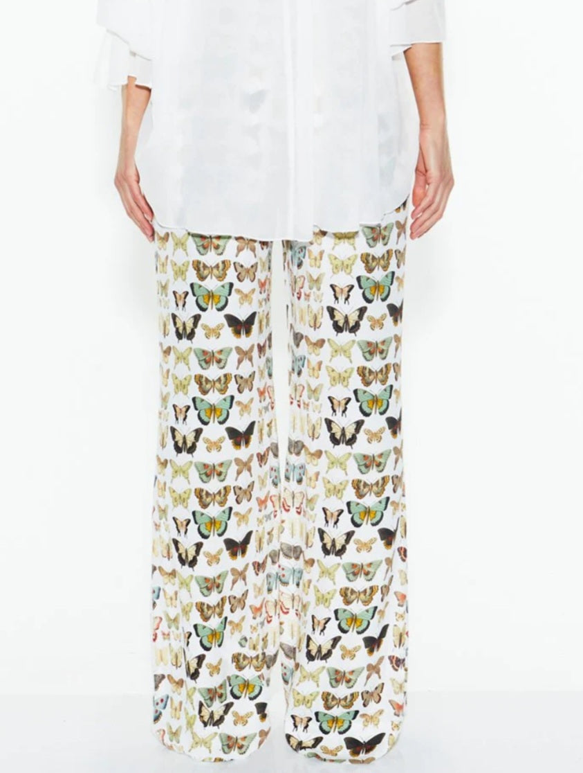 Taking flight butterfly pant white