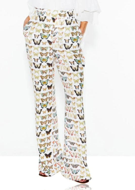 Taking flight butterfly pant white