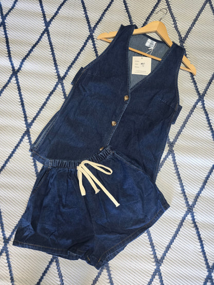 Ash Dark Drnim Panel Short Set
