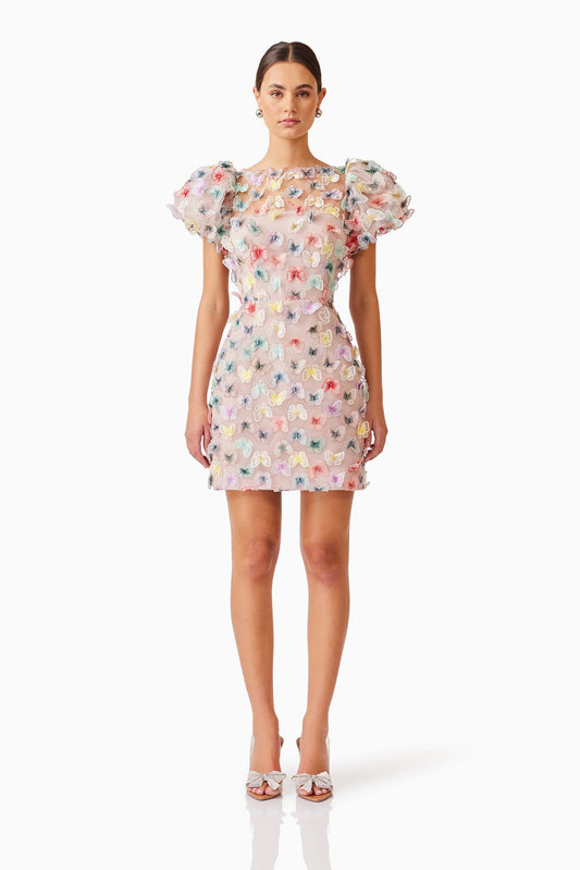 Aviva puff sleeve mini dress