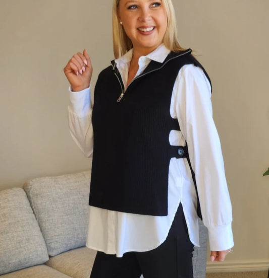 Tribecca Knit Vest Black