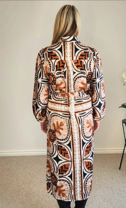 Chocolate floral dress