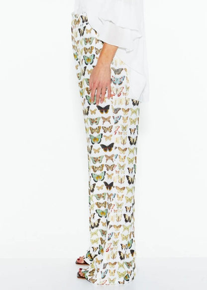 Taking flight butterfly pant white
