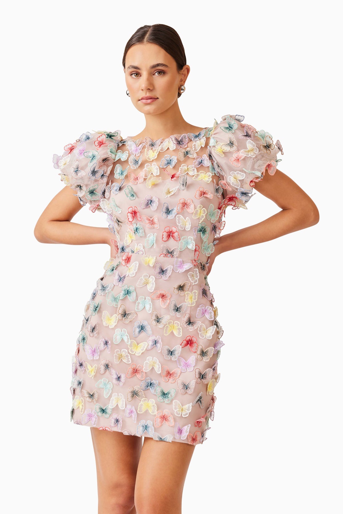 Aviva puff sleeve mini dress