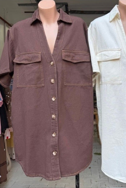 Vinny Chocolate Denim Dress