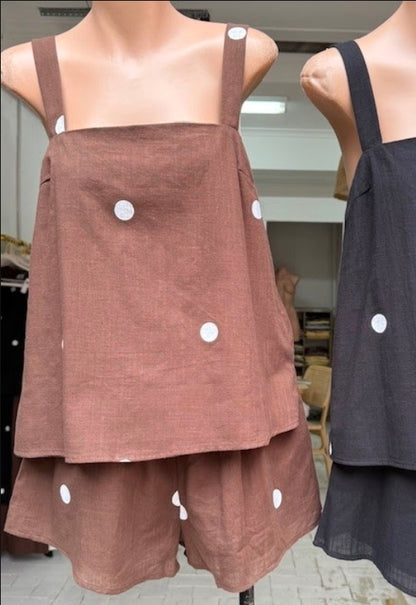 Molly Chocolate Short Set