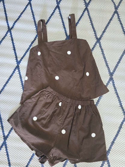 Molly Chocolate Short Set
