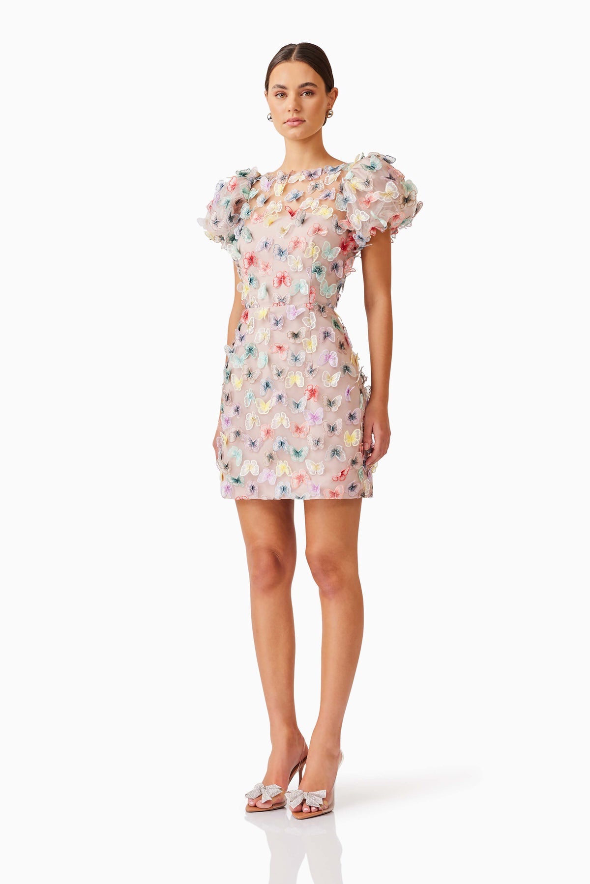 Aviva puff sleeve mini dress