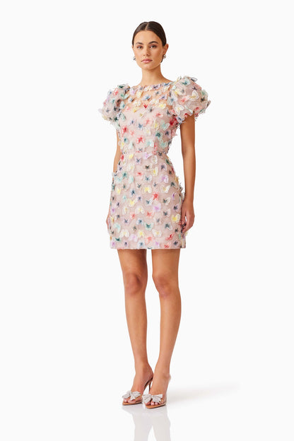 Aviva puff sleeve mini dress
