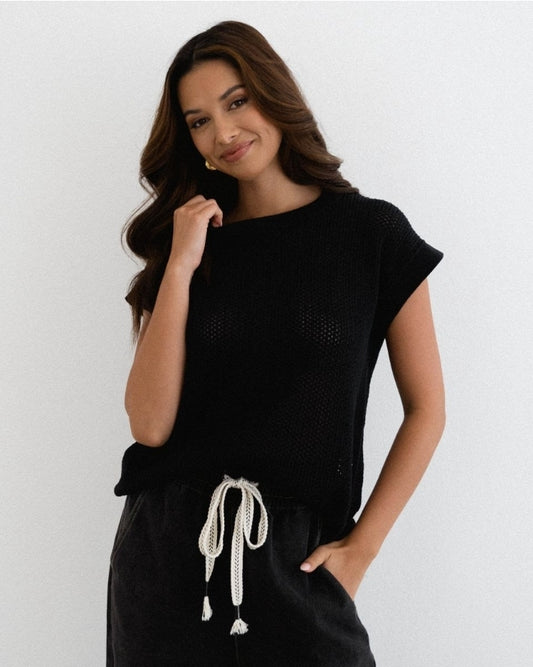 Angie Knit Top black