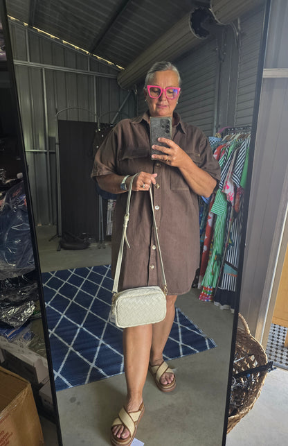 Vinny Chocolate Denim Dress