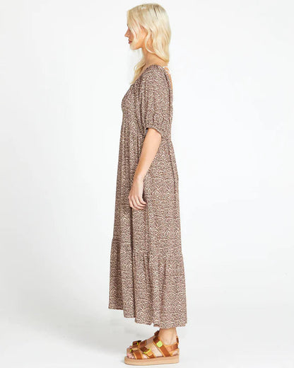 Scarlett Shirred back Maxi dress