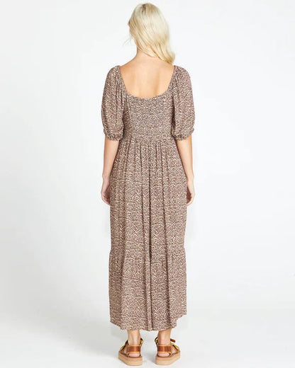 Scarlett Shirred back Maxi dress