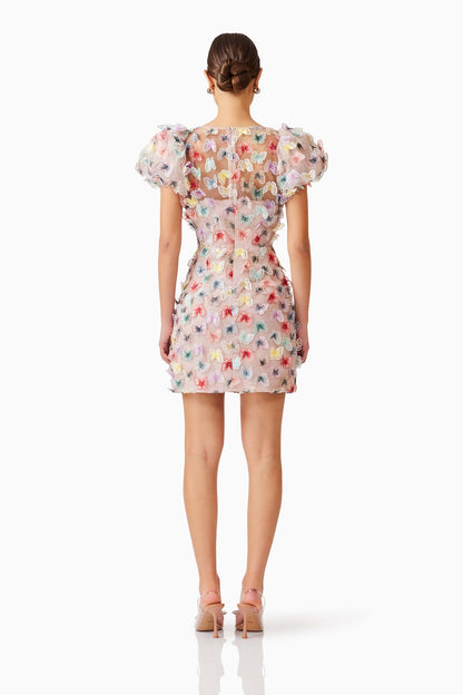 Aviva puff sleeve mini dress